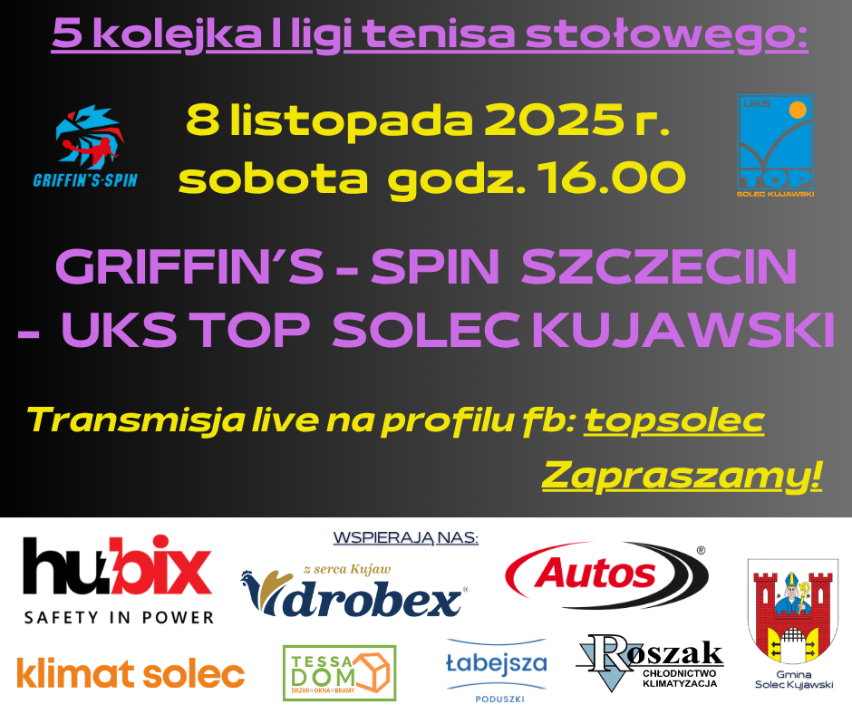 Griffins Spin Szczecin – Top Solec Griffins Spin Szczecin - Top Solec